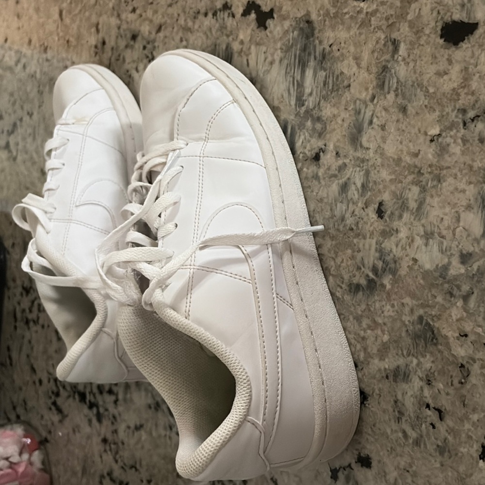 Nike White Leather Low-Top Sneakers